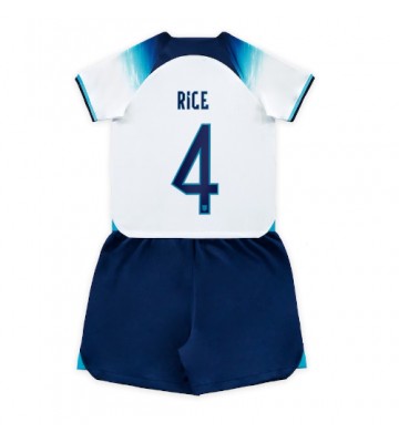 Maillot de foot Angleterre Declan Rice #4 Domicile enfant Monde 2022 Manches Courte (+ pantalon court)